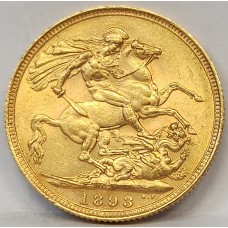 AUSTRALIA 1893 . ONE 1 SOVEREIGN . SYDNEY . GOLD
